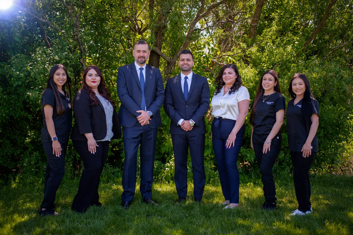 Group portrait of the Mount Prospect Dental Care team in Mount Prospect, IL