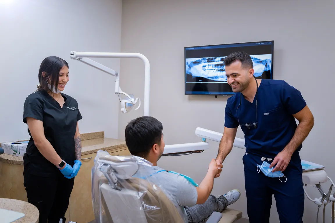 Mount Prospect Dental Care team members supporting a patient during a visit