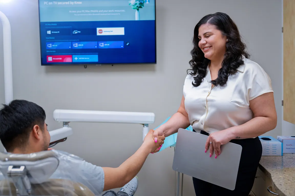 Patient consultation at Mount Prospect Dental Care on W Algonquin Road